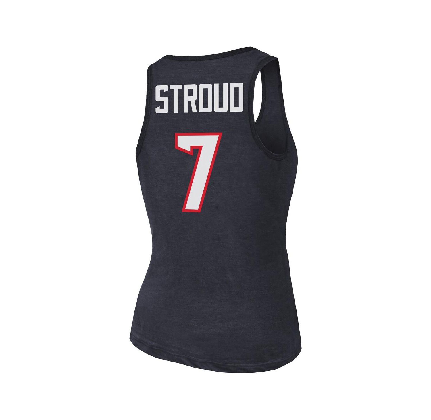 Women's C.J. Stroud Navy Houston Texans Name & Number Tri-Blend Tank Top