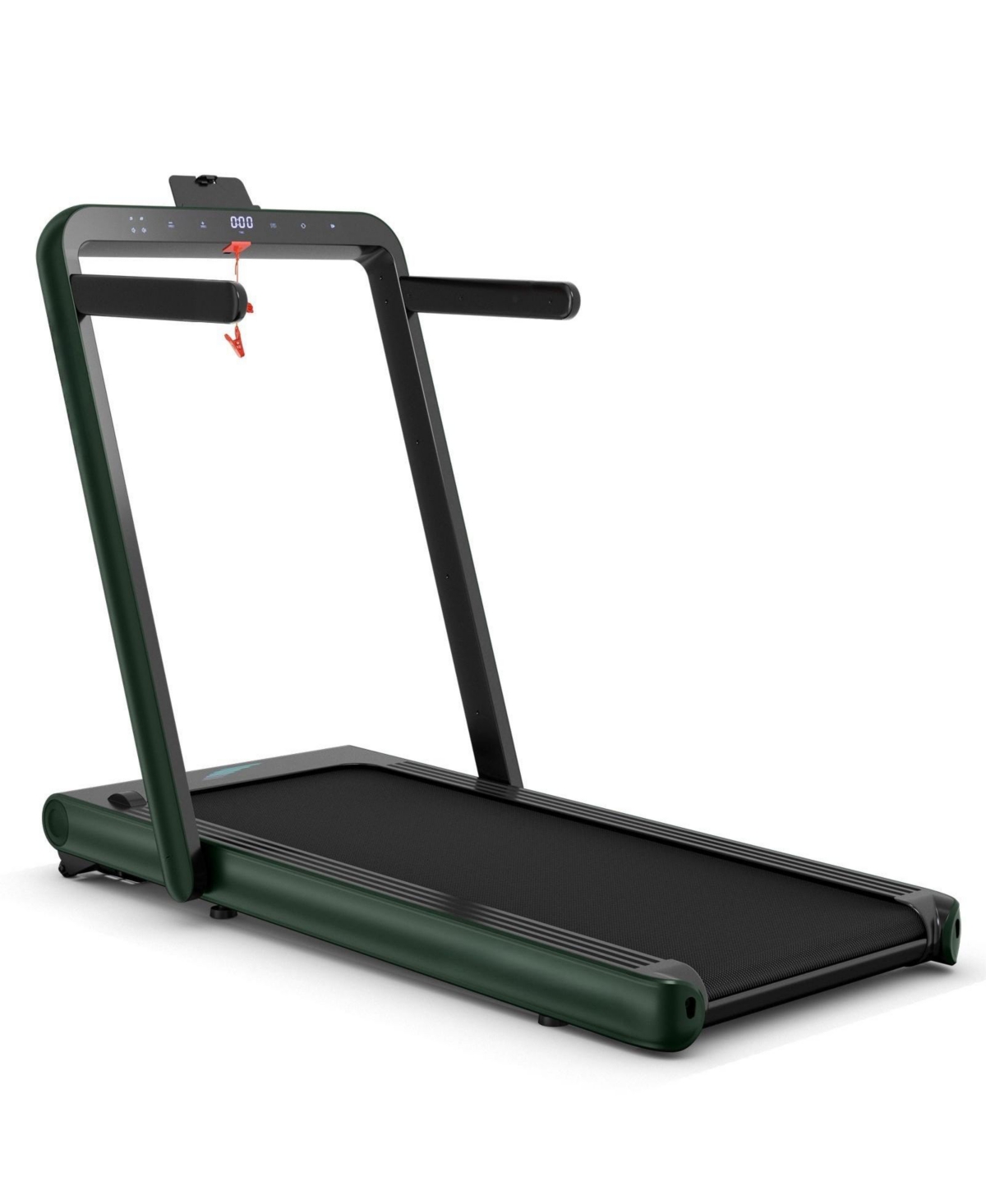 4.75HP 2 In 1 Folding Treadmill with Remote App Control-Green - Green