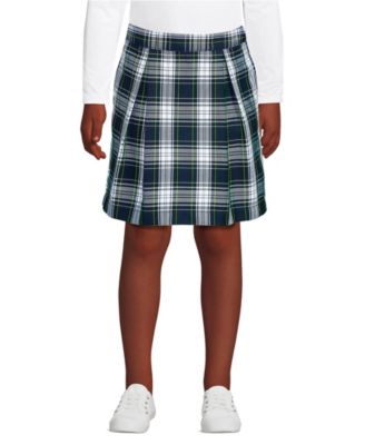 Big Girls School Uniform Plaid Skort Top of Knee