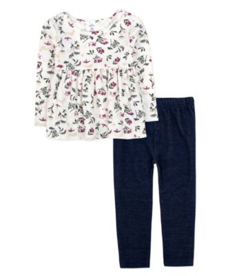 Baby Girl Floral Tunic Top, Hooded Jacket & Pant, 3-Piece Set