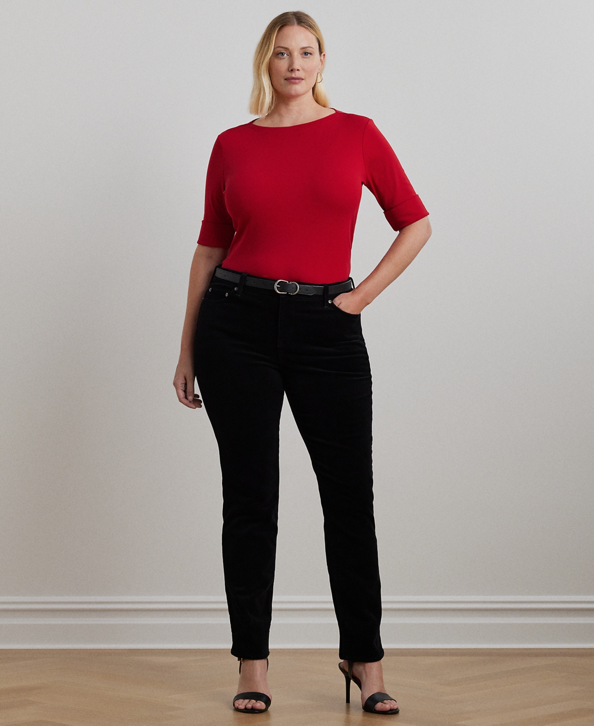 Lauren Ralph Lauren Plus Size Elbow-Sleeve Top