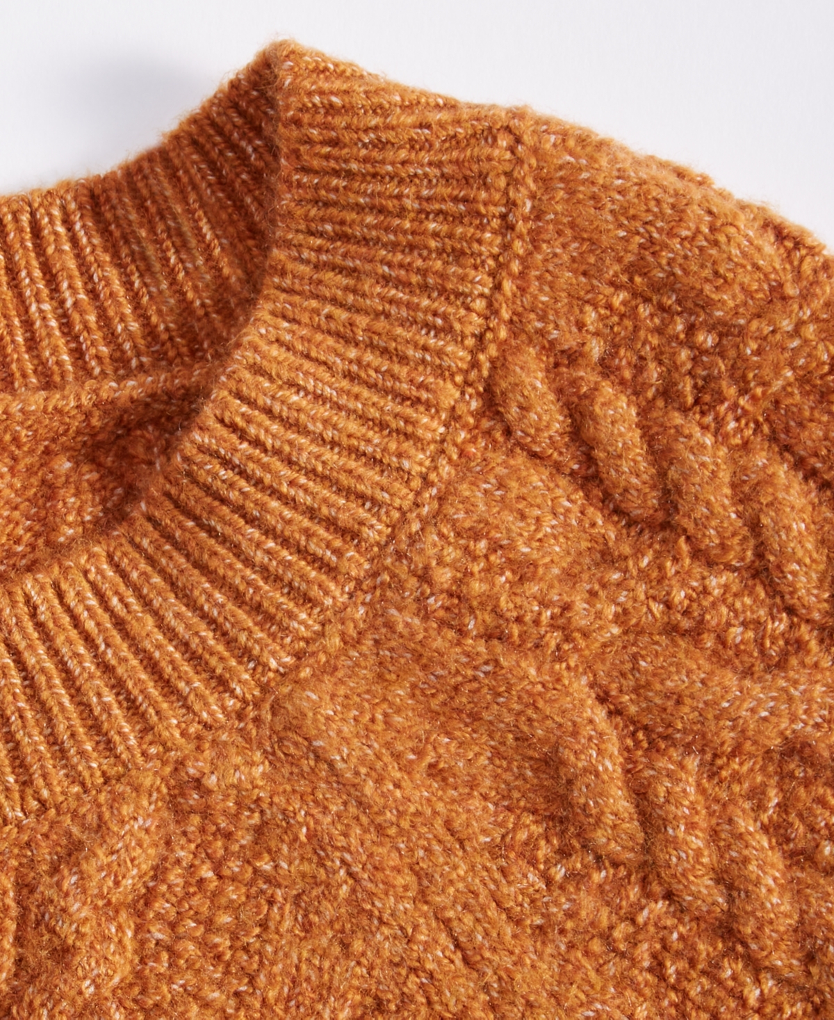 Shop On 34th Women's Cozy Cable-knit Crewneck Sweater, Created For Macy's In Pecan Roast