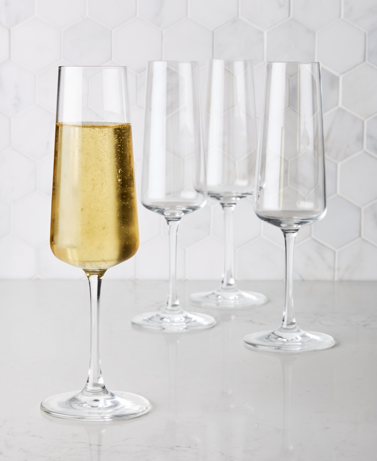 THE CELLAR FLUR COLLECTION 8.79-OZ. STEMMED CHAMPAGNE GLASSES, SET OF 4, EXCLUSIVELY AT MACY'S 