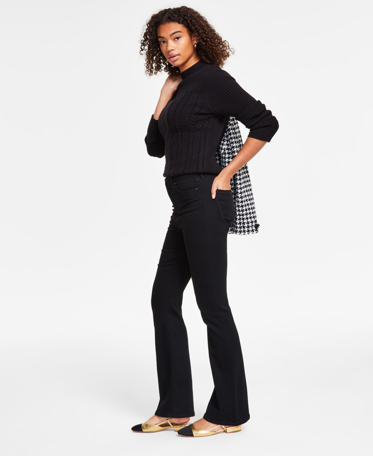 Shop Liverpool Los Angeles Women's Lucy High-rise Bootcut Jeans In Black Rinse