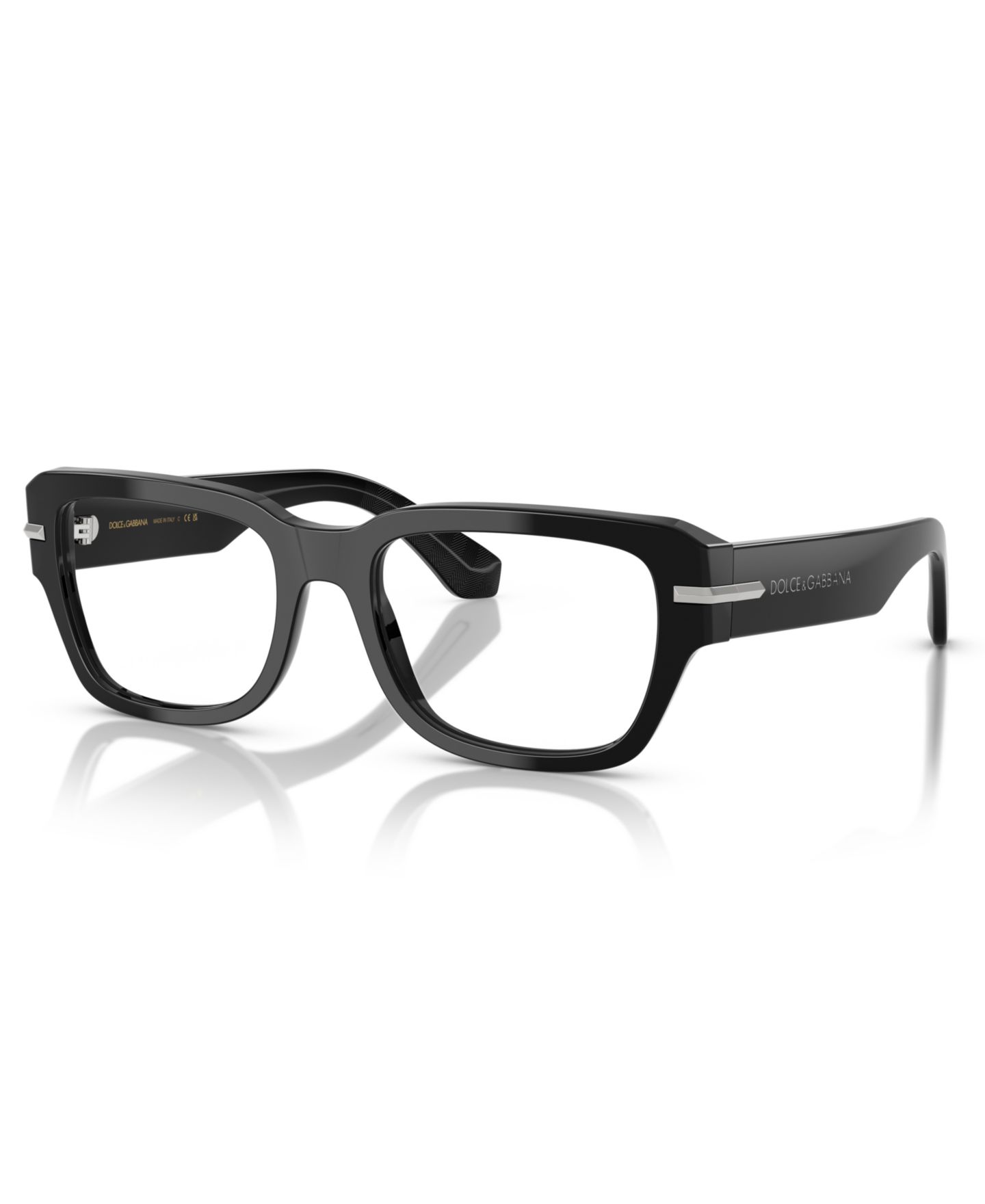 Мужские очки Dolce&Gabbana Man Square Plastic DG3408 Eyeglasses, цвет: Чёрный — фото 1