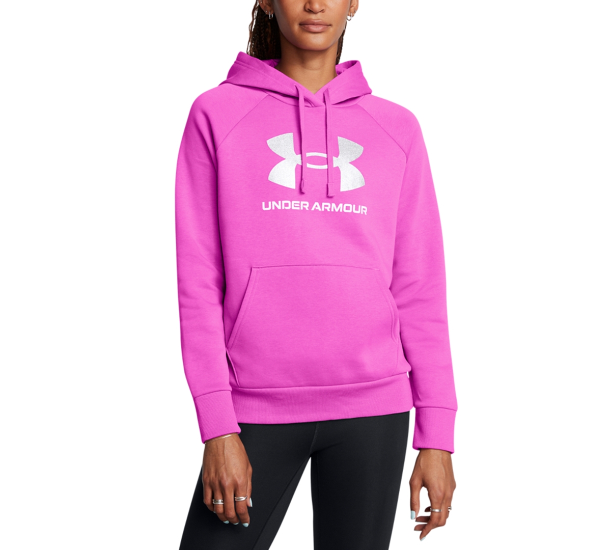 Women's Glitter Hooded Sweatshirt - Vivid