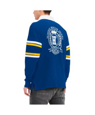Men's Royal Los Angeles Rams Cory Varsity Rugby Long Sleeve T-Shirt