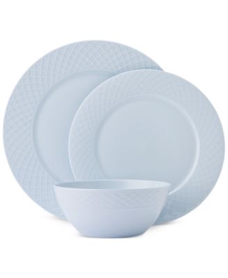 Trellis Misty Blue 12 Pc. Dinnerware Set, Service for 4