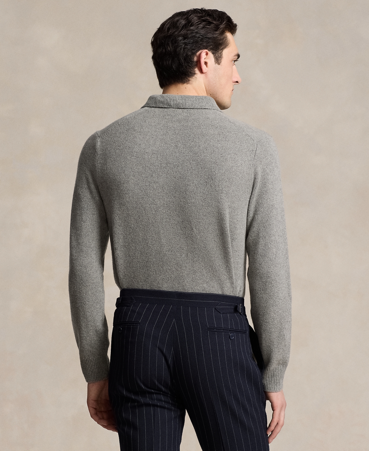 Polo Ralph Lauren Men's Wool-Cashmere Polo-Collar Sweater