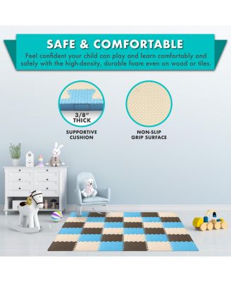 ProSource Kids Floor Play Mat 3/8-in, 36 Sq Ft - 36 Tiles