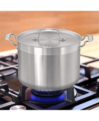 Stainless Steel Cookware Stockpot - 8 Quart, Heavy Duty Induction Pot, Soup Pot With Stainless Steel Lid