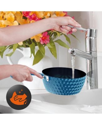 11-Piece Nonstick Cookware Set with Ceramic Coating, Induction Ready Pots and Pans, Ergonomic Handles