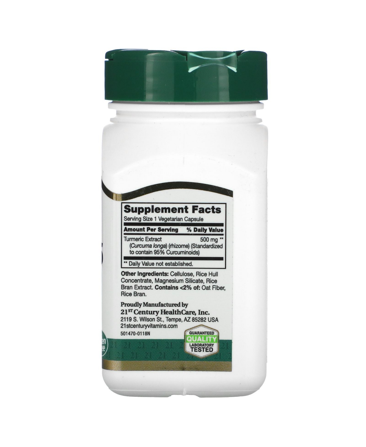 21st Century Curcumin 95 500 mg - Vegetarian Capsules