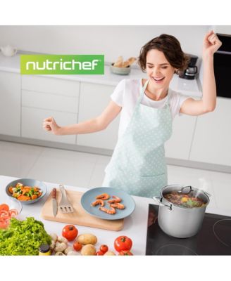 Stainless Steel Cookware Stockpot - 15 Quart, Heavy Duty Induction Pot, Soup Pot With Lid