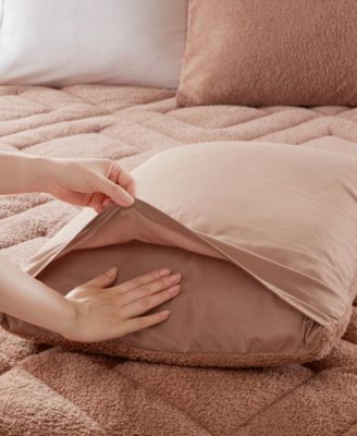 Kyla Double Diamond Quilted Teddy 3-Pc. Comforter Set, Full/Queen