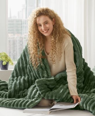 Avril Fluffy Ribbed Plush 3-Pc. Comforter Set, Full/Queen