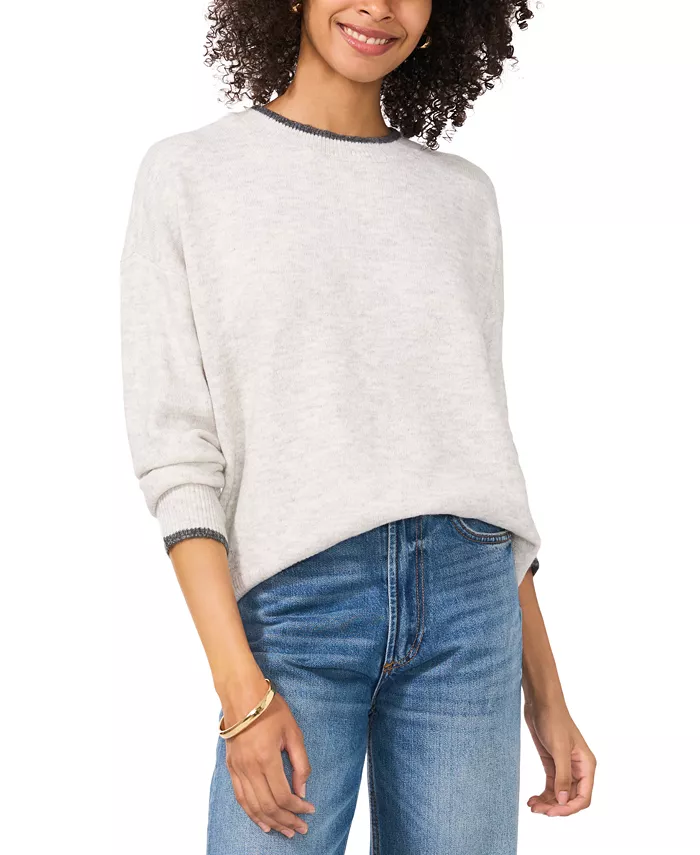 Women's Tipped Crewneck Sweater