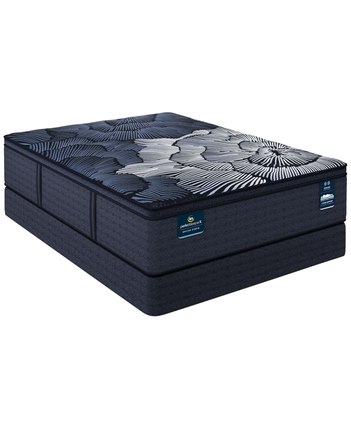 Serta Perfect Sleeper X Max Plush Pillow Top 15" Quilted Hybrid Mattress Set In No Color