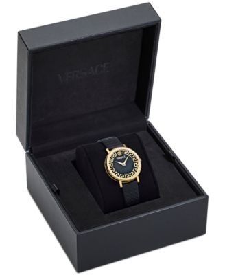 Ladies Versace Black Leather Watch New With Box Women main image 4
