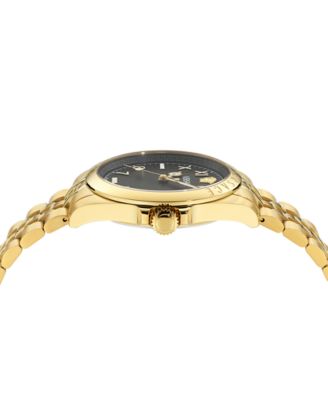 Men's Swiss Anteo Gold Ion Plated Stainless Steel Bracelet Watch 41mm