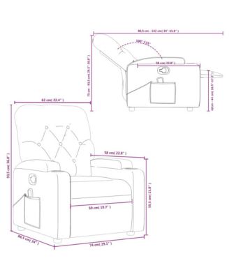 Massage Recliner Chair Light grey