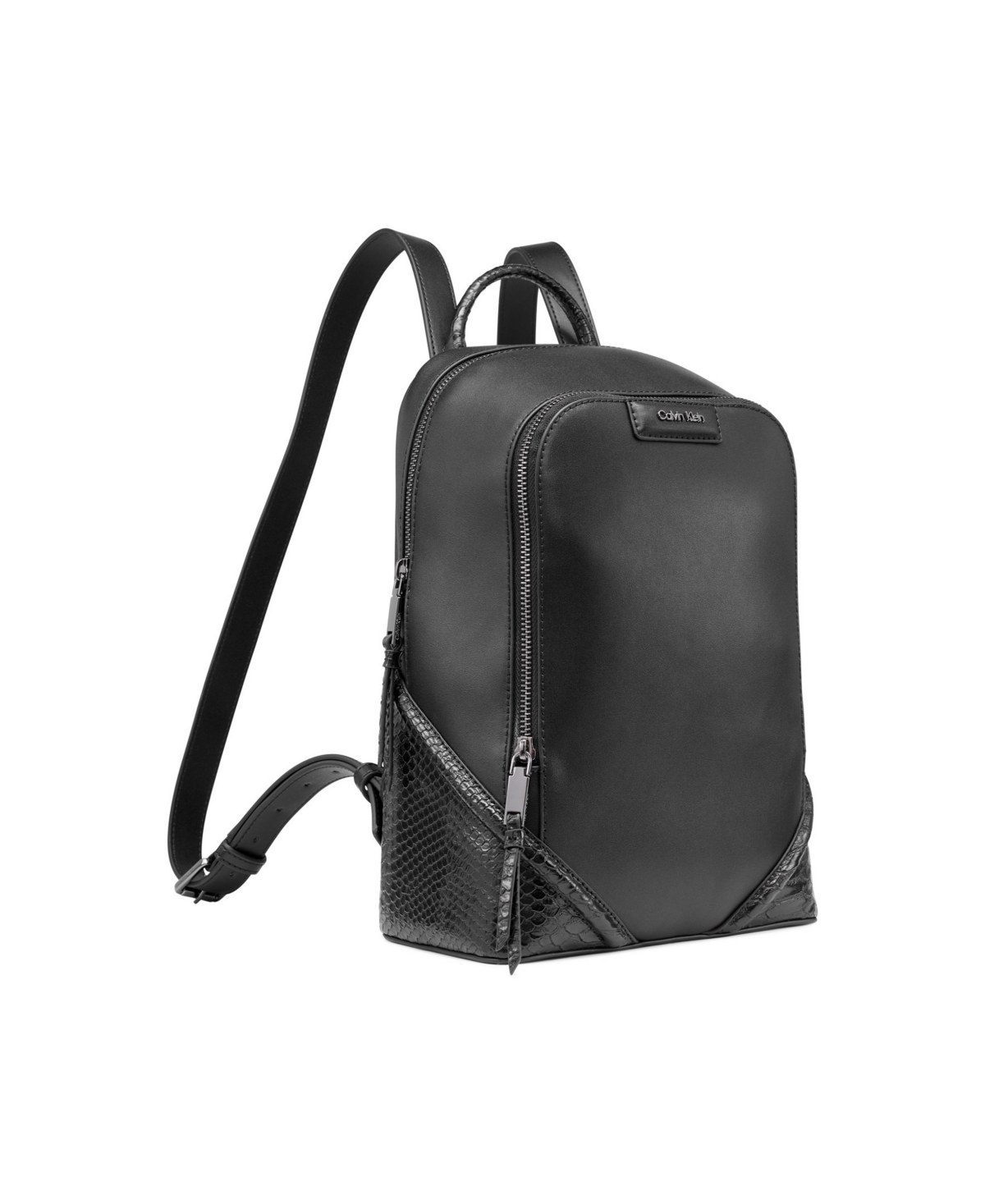 Iver Mixed Material Zip-around Backpack In Cabernet
