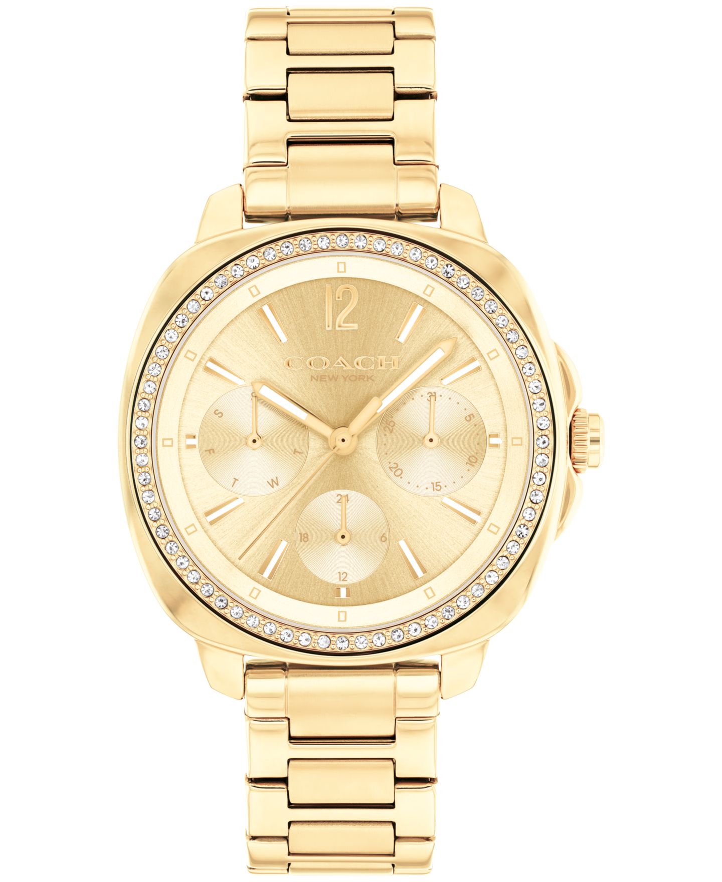 Женские часы COACH Kitt Gold-Tone Stainless Steel Bracelet Watch, 34mm — фото 1