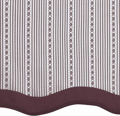 Farmhouse Striped Rod Pocket Cafe Kitchen Curtain Tier & Valance Set