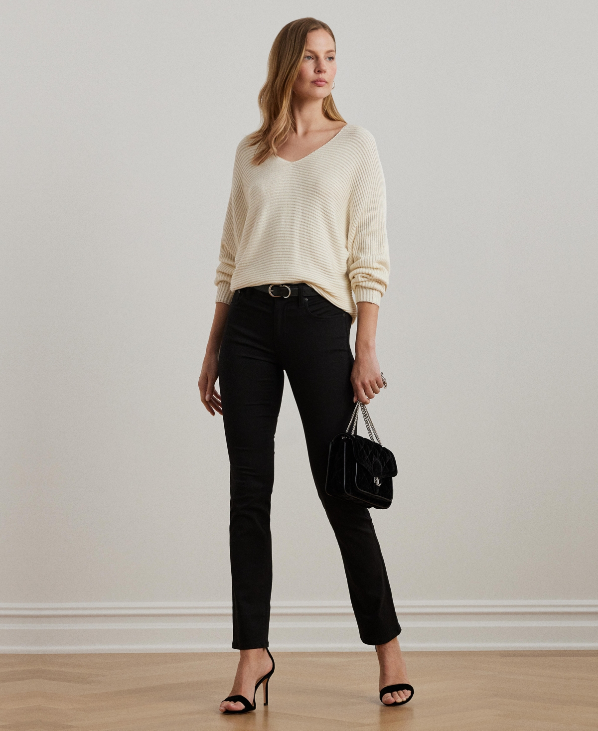 Ralph Lauren Women's Rib-knit Dolman-sleeve Sweater, Regular & Petite In Mascarpone Cream