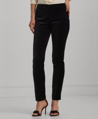 Lauren Ralph Lauren - Women's Stretch Velvet Skinny Ankle Pants