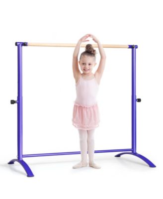 51 Inch Ballet Barre Bar with 4-Position Adjustable Height-Purple