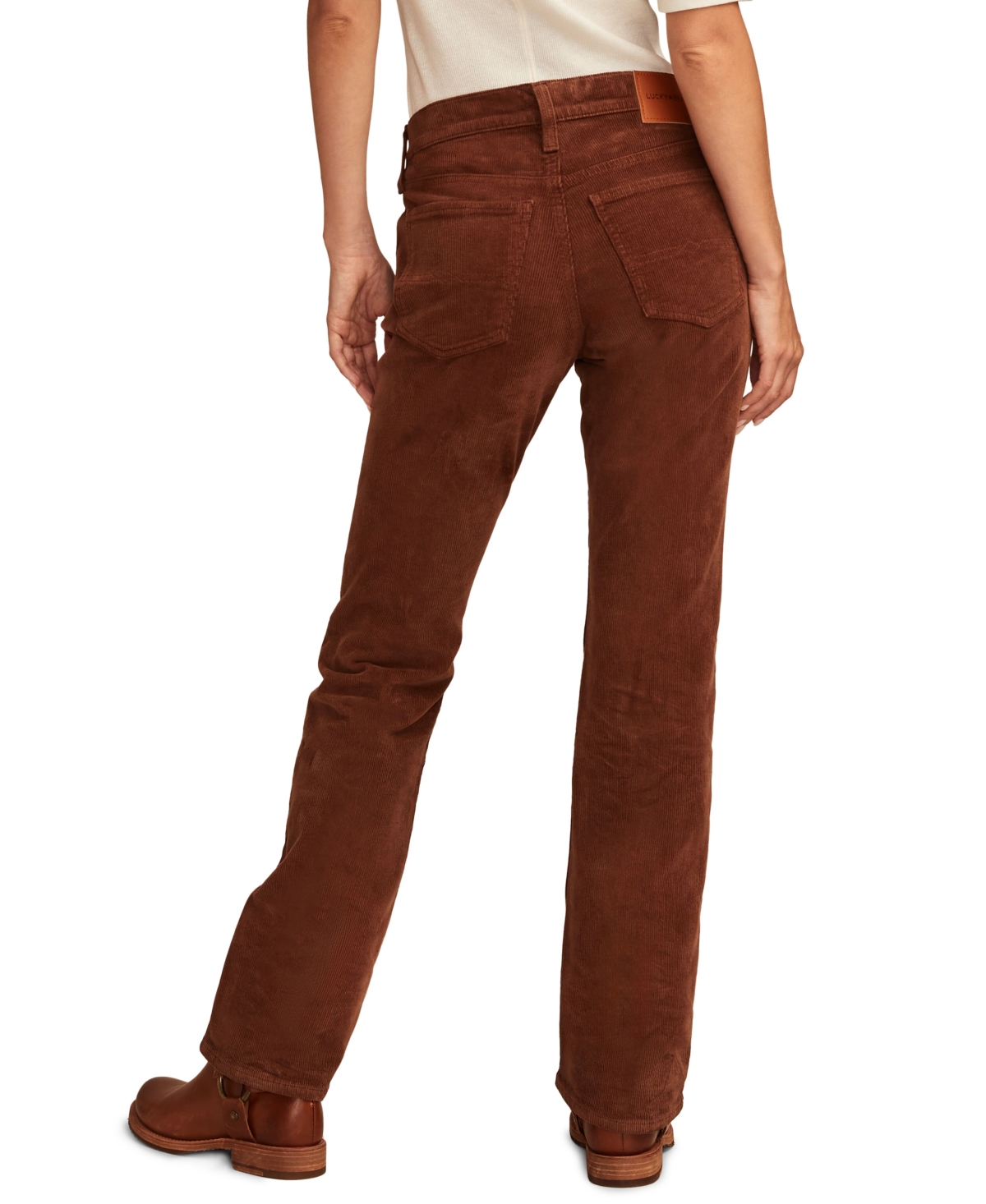 Lucky Brand Women's Mr. Sweet Mid-Rise Bootcut Corduroy Pants