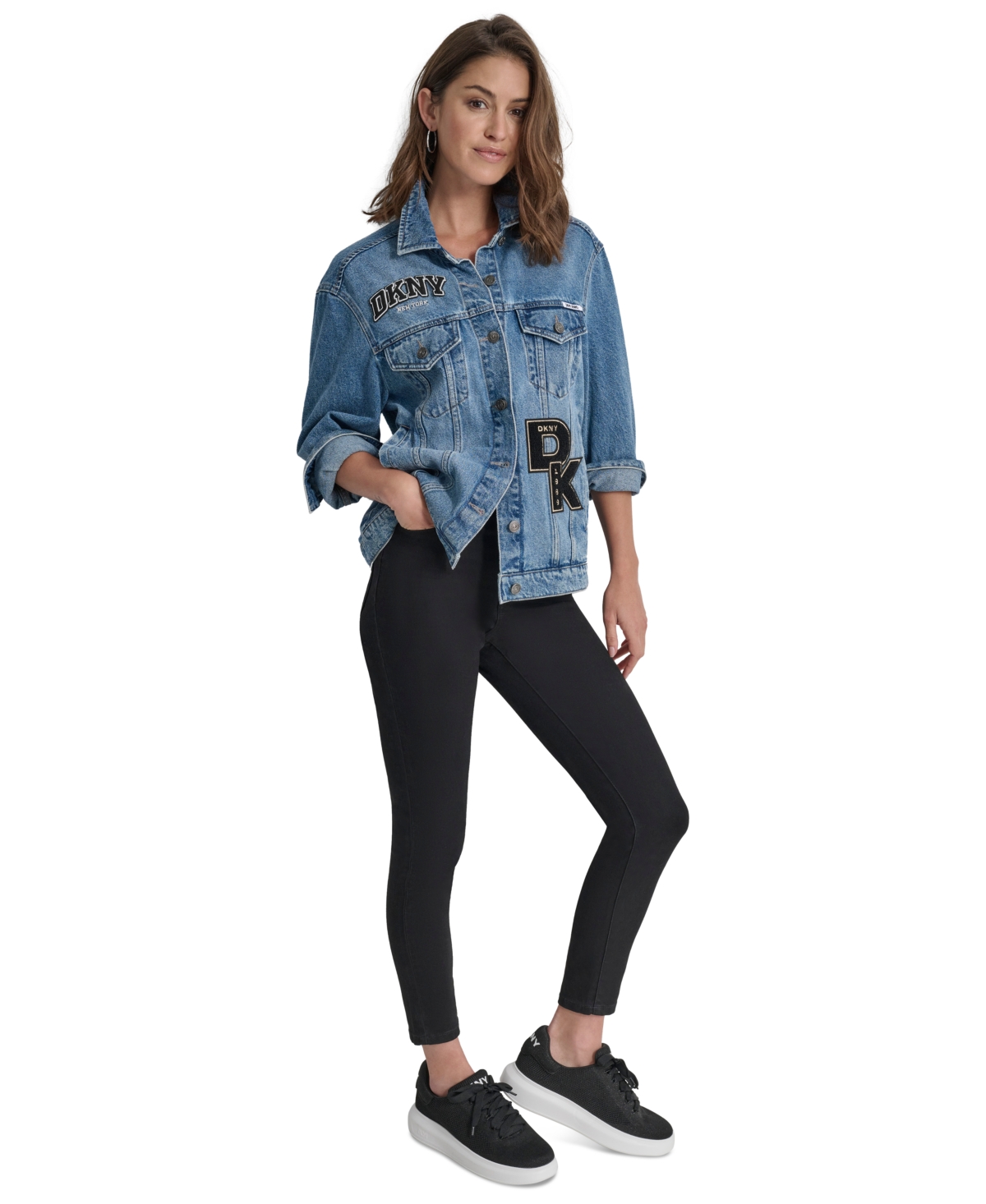 Dkny Jeans Women's Cotton Oversized Varsity Jacket - JEE - CEDAR STREET