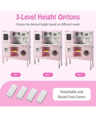 Pretend Play Kitchen for Kids with 16 Pieces Accessories