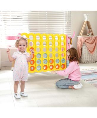 Jumbo 4-to-Score 4 in A Row Giant Game Set with Stickers for Kids Adults