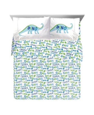 Dino Roar OEKO-TEX Certified Soft Microfiber Twin Bed Set with Sham