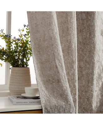Avalon Jacquard Slub Texture - Privacy Curtains with Grommet Lightweight Window Curtain Panels, Set of 2