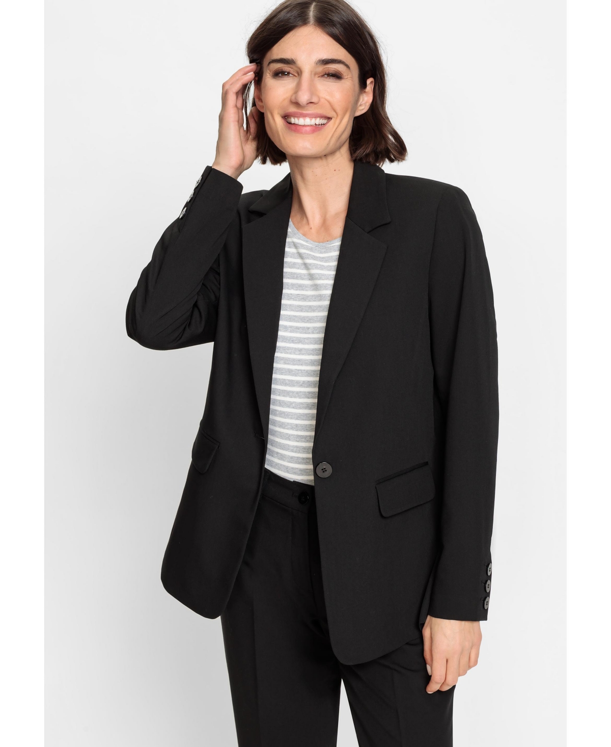 Women's Classic Notch Collar Blazer - Black
