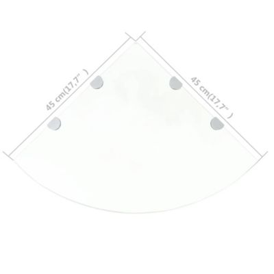 Corner Shelf Clear Tempered glass Medium Corner Shelf