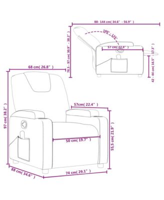 Massage Recliner Chair Faux leather, metal, plywood Large