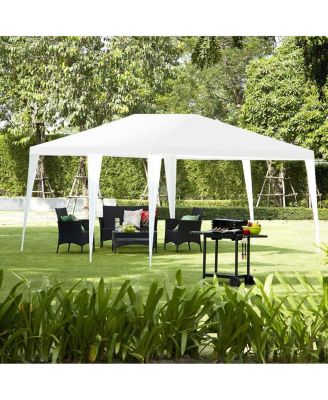 10 x 20 Feet 6 Sidewalls Canopy Tent with Carry Bag-White