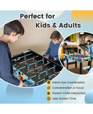 37 Inch Mini Foosball Table with Score Keeper and Removable Legs