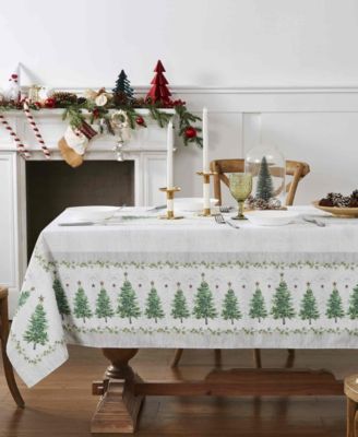 Trees Polyester Tablecloths Oblong, 60" x 102" 