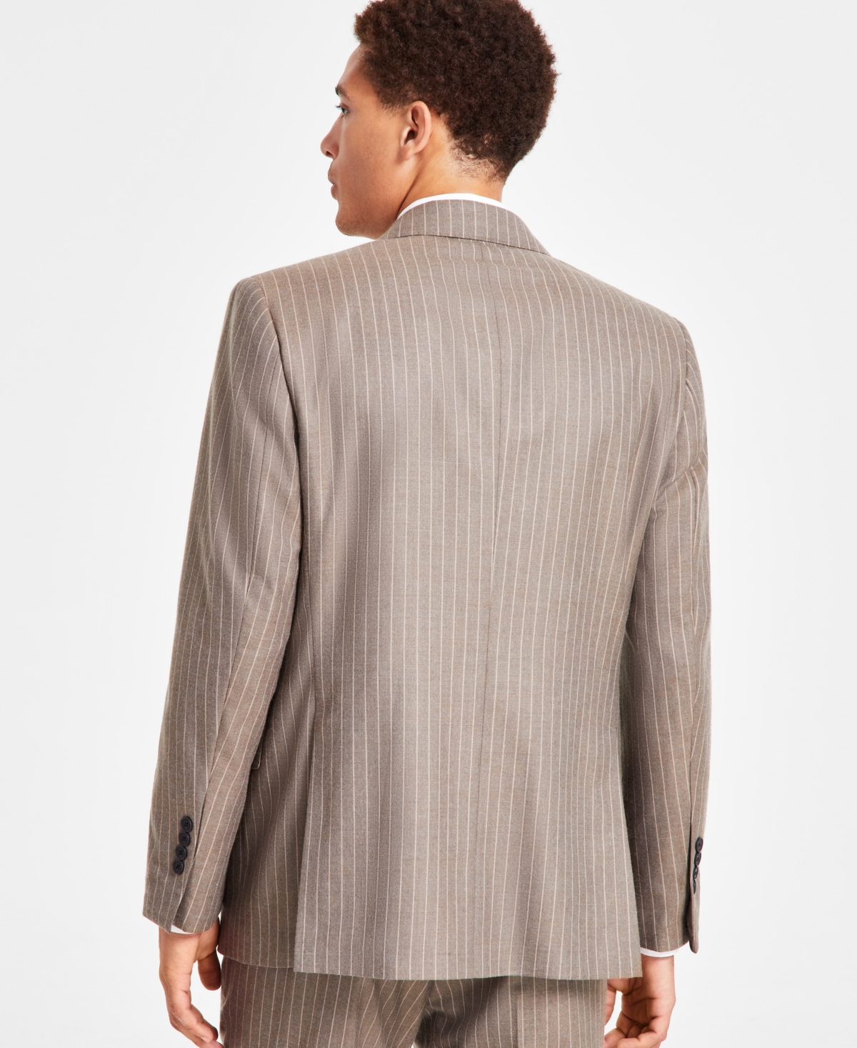 BROOKS BROTHERS B BY BROOKS BROTHERS MEN'S CLASSIC-FIT WOOL BLEND DOUBLE-BREASTED SUIT SEPARATES JACKET 