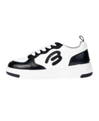 Little and Big Girls Low Top Court "B" Applique Sneaker 