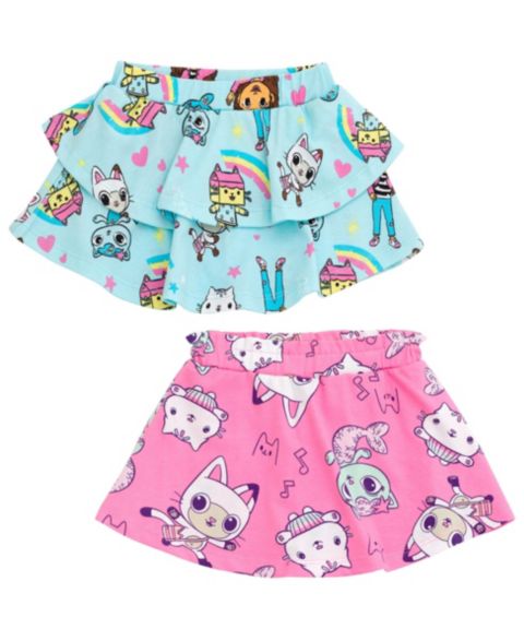 Комплект Gabby's Dollhouse 2-Piece Skort Set для девочек, цвет: Синий розовый