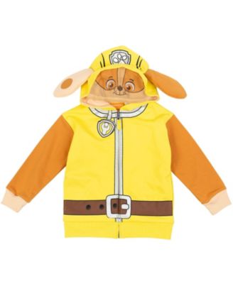 Toddler Boys Rubble Chase Skye Fleece Zip Up Pullover Hoodie to