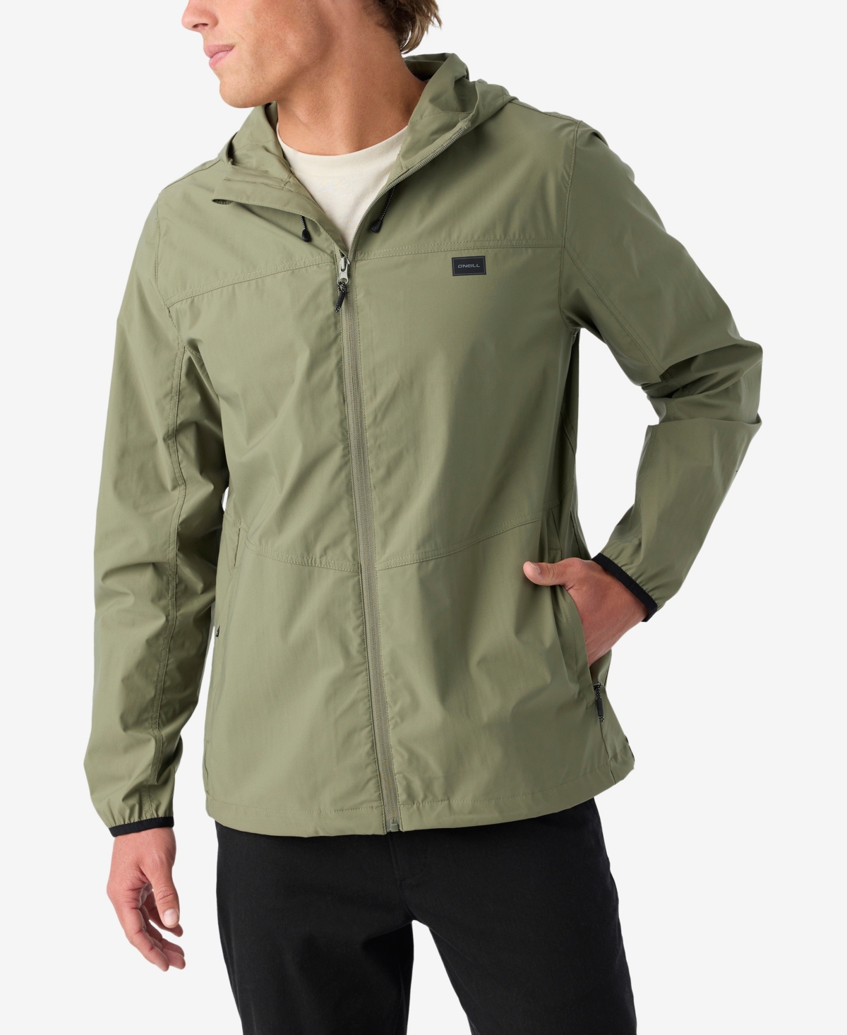O'neill Men's Traveler Windbreaker Stretch Jacket In Deep Lichen Green