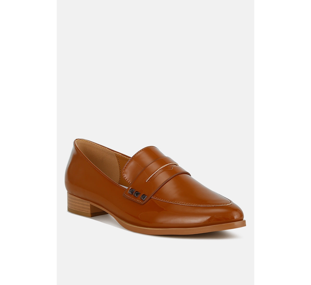 London Rag Winged Patent Pleather Penny Loafers