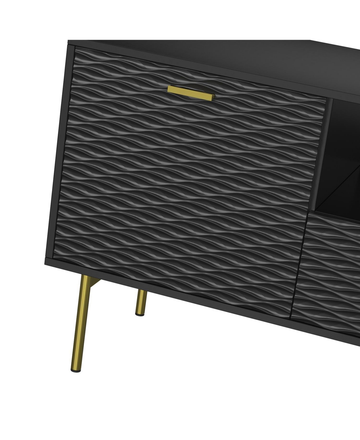 Hulala Home Vittore Modern Tv Stand for TVs up to with Metal Legs